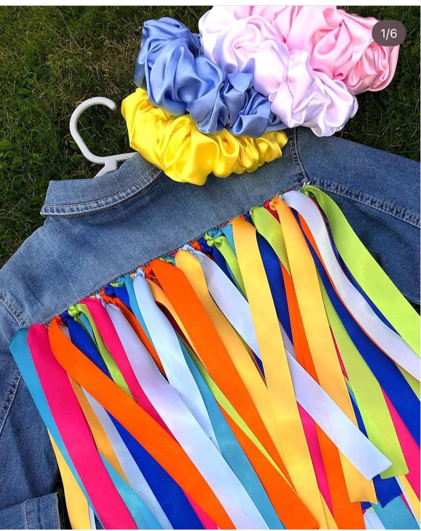 Rainbow tassel jacket best sale