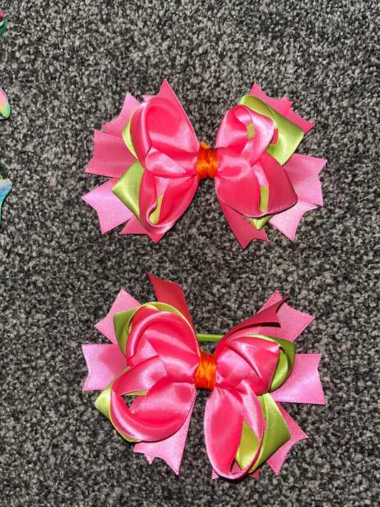 bright summer mix pair of bows