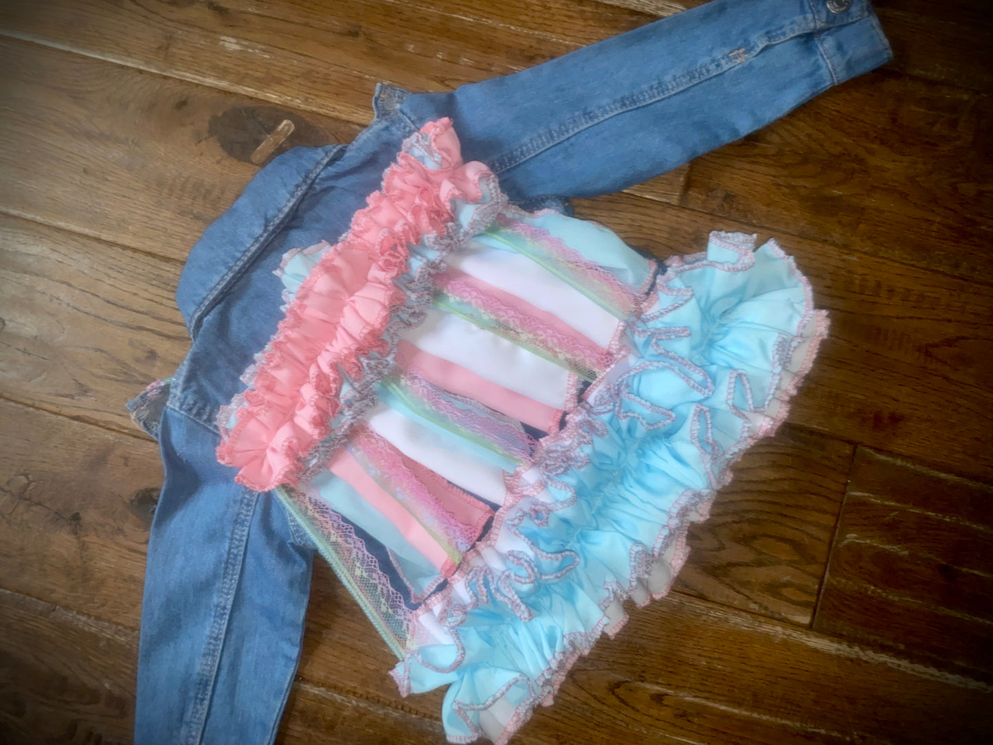 Pink and blue tassel jacket